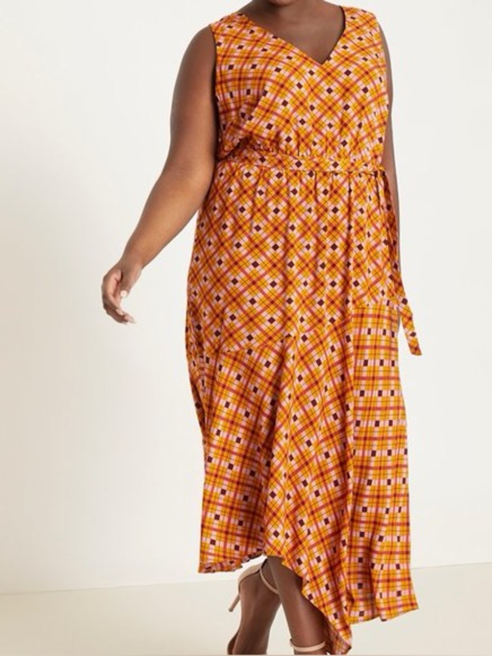 ELOQUII ASYMMETRICAL HEM MAXI DRESS 16